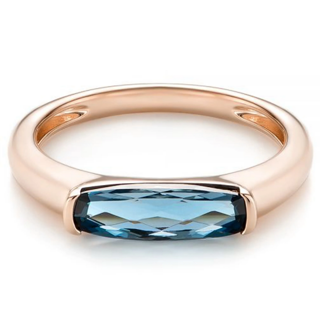 Soho London Blue Topaz Ring